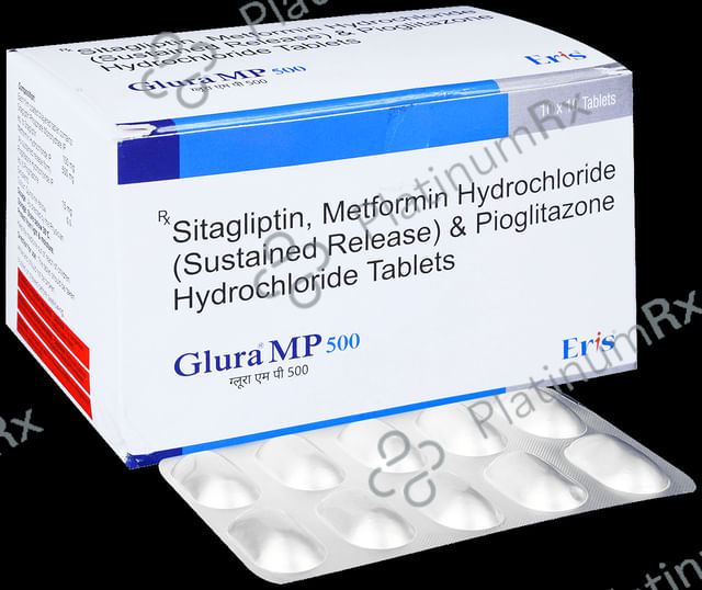 Glura MP 500/15/100mg Tablet SR 10s