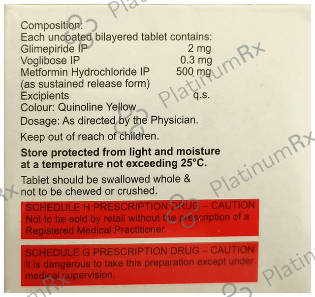 Jubiglim MV 2 Plus Tablet SR 10 Tablet SR