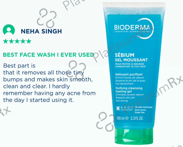 Bioderma Sebium Moussant Purifying Cleansing Foaming Gel 100ml