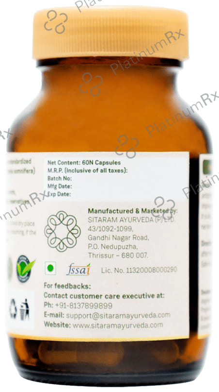 Sitaram Ayurveda Ashwagandha Capsule 60s