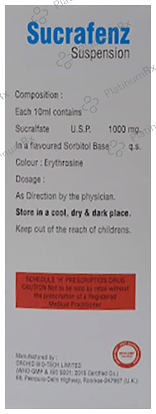 Sucrafenz Oral Suspension Sugar Free