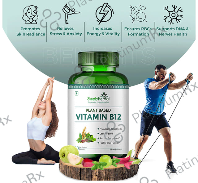 Simply Herbal Plant Based Vitamin B12 Capsule