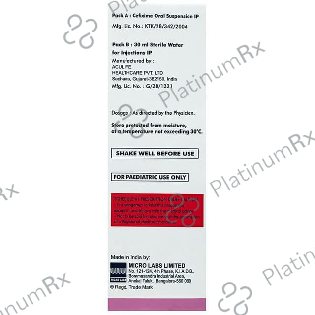 Ritecef O 100 Dry Syrup