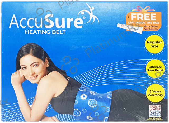 AccuSure Orthopaedic Heat Belt with AccuSure Pain Relief Gel 30gm Free