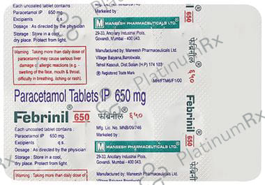 Febrinil 650mg Tablet 10 tablets