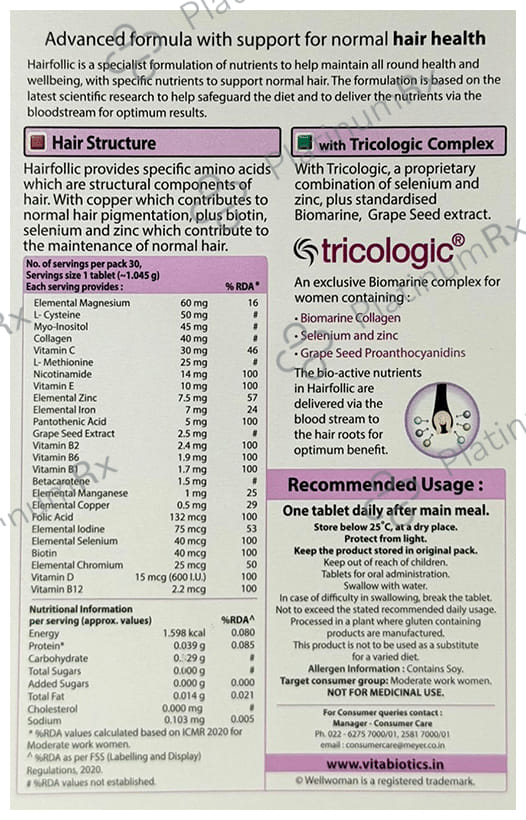 Wellwoman Hairfollic Tablet 30s