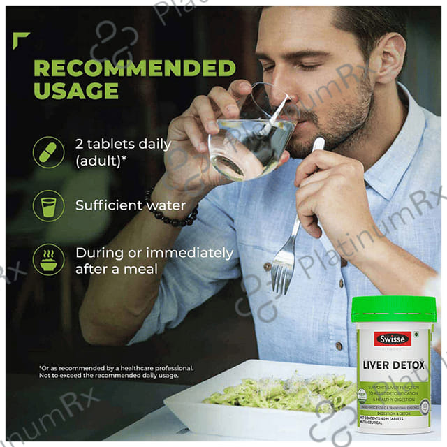 Swisse Ultiboost Liver Detox for Healthy Digestion & Liver Health - Tablet 60 tablets