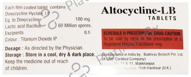 Altocycline LB 100mg Tablet 10s