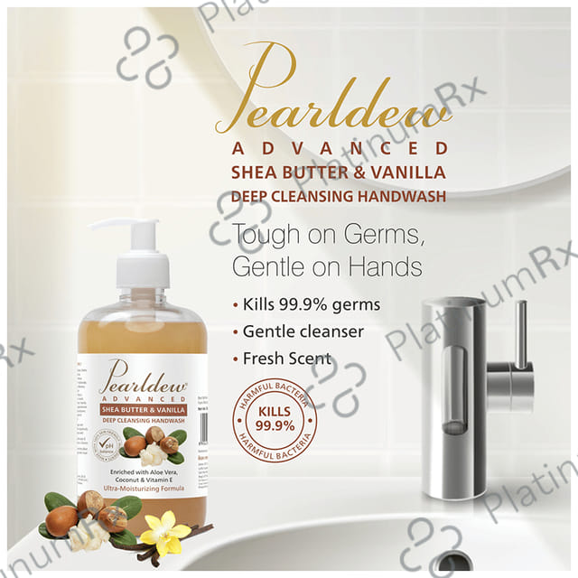 Pearldew Advanced Shea Butter & Vanilla Deep Cleansing Handwash (500ml Each) 1 Bottle