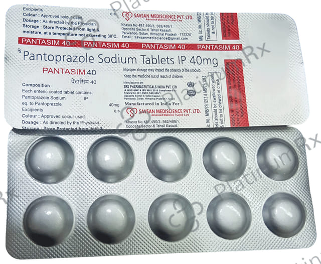 Pantasim 40mg Tablet 10s
