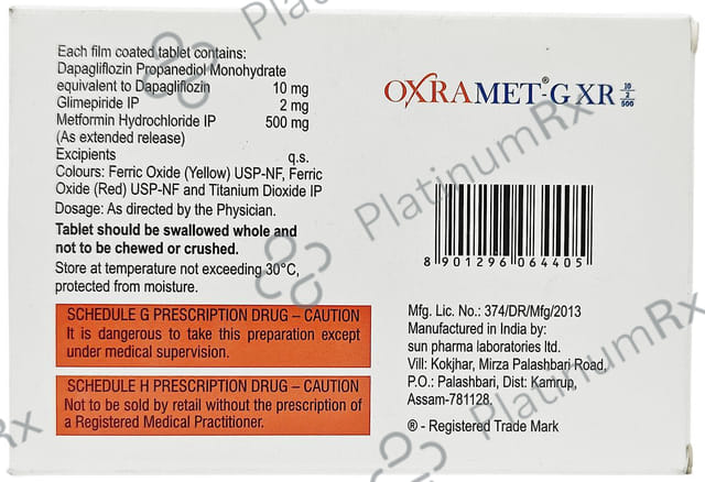Oxramet G Xr 10/2/500mg Tablet 7s