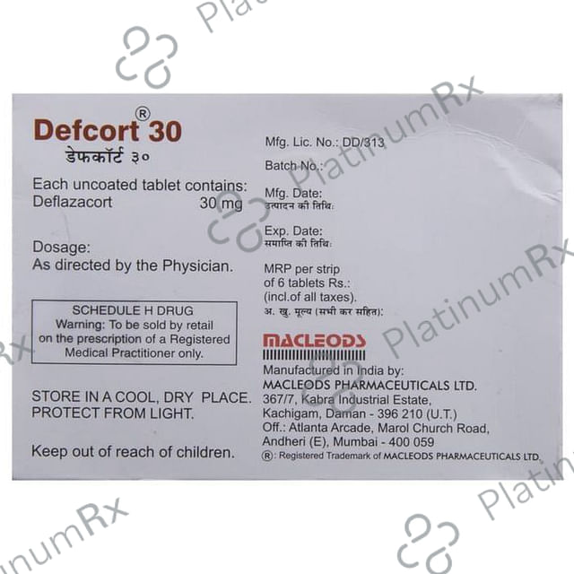 Defcort 30mg Tablet 6s