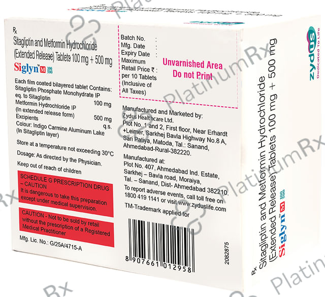 Siglyn M 100/500mg Tablet ER 10s