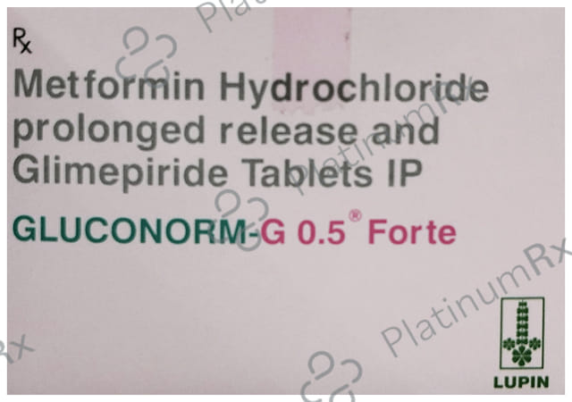 Gluconorm G Forte 0.5/1000mg Tablet SR 10s
