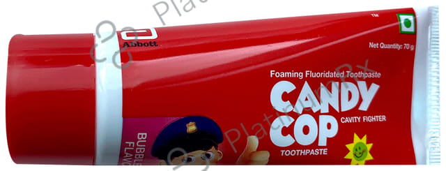 Candy Cop Foaming Fluoridated Bubblegum Flavour Toothpaste 70gm