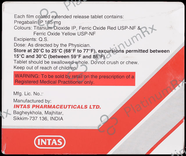 Pregabid CR 165 Tablet