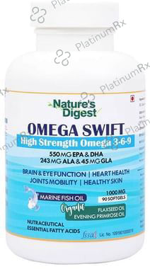 Nature's Digest Omega Swift 1000mg Softgels 90 Soft Gelatin Capsule