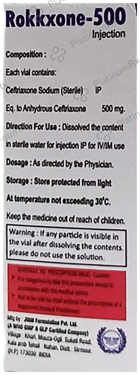 Rokkxone 500mg Injection