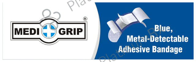 Medigrip Metal-Detectable Adhesive Bandage Blue 200 bandages
