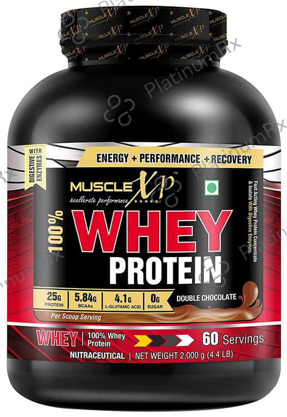 MuscleXP 100% Whey Protein with Digestive Enzymes Double Chocolate 4 lb