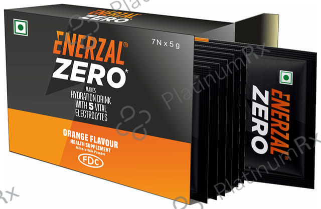 Enerzal Zero Rehydration Drink Powder Sachet (5gm Each) Orange
