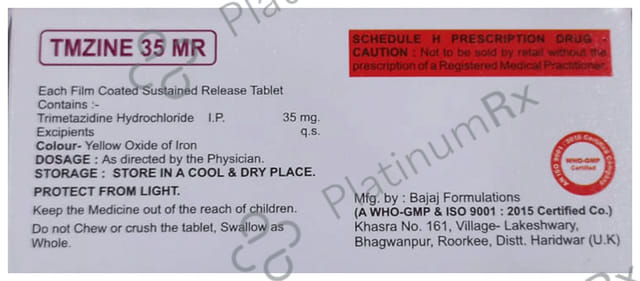 Tmzine 35mg Tablet MR 10s