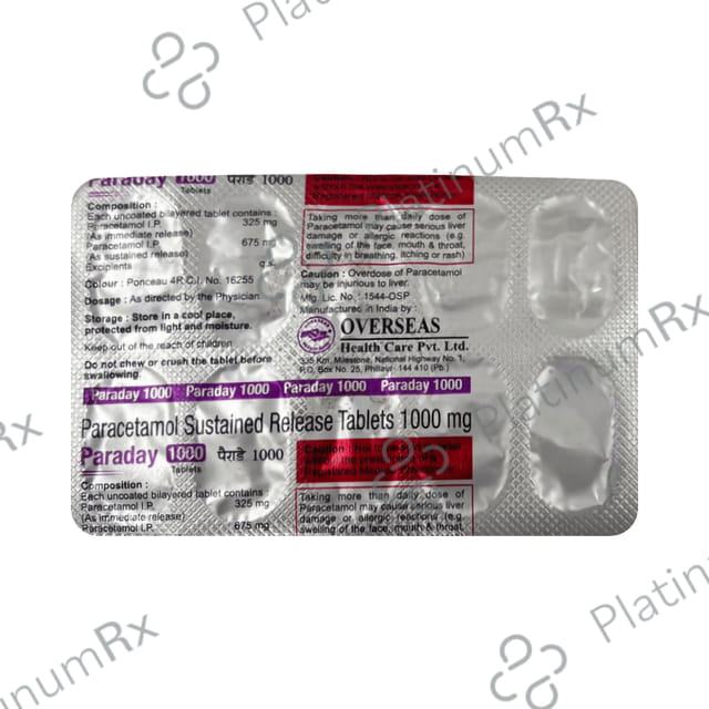 Paraday 1000mg Tablet 10s