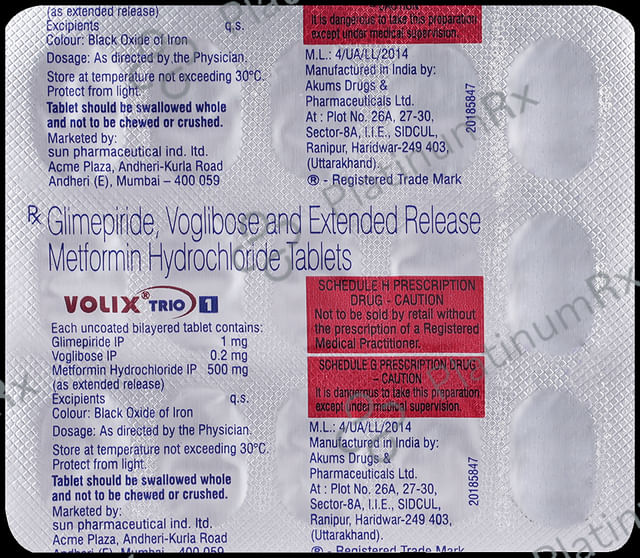 Volix Trio 1/500/0.2mg Tablet ER 15s