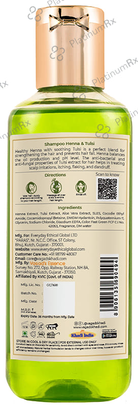 Vagad's Khadi Herbal Henna & Tulsi Shampoo