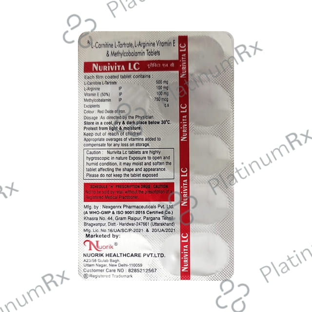 Nurivita LC 1.5mg/500mg/1500mcg Tablet
