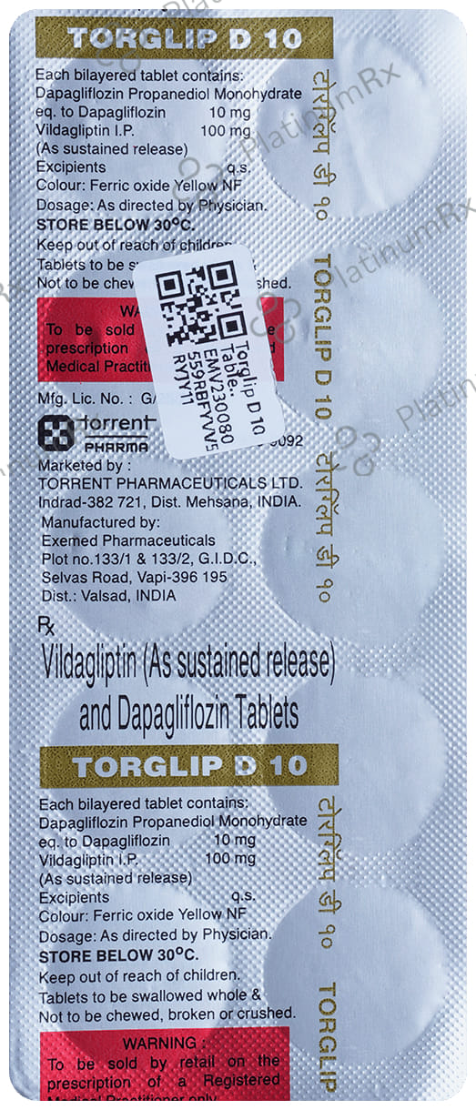 Torglip D 10 Tablet SR 10/100mg 10s