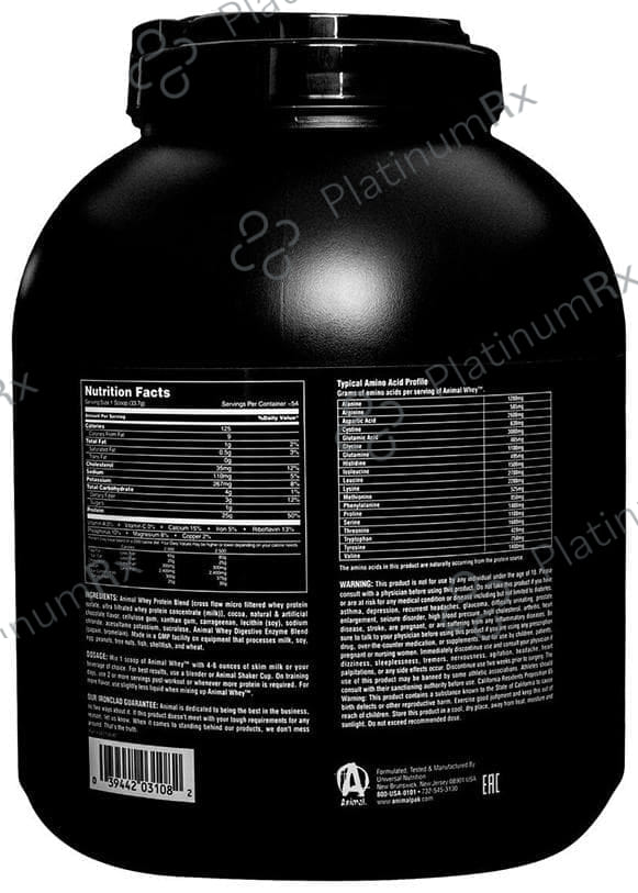 Universal Nutrition Animal Whey Chocolate 4 lb