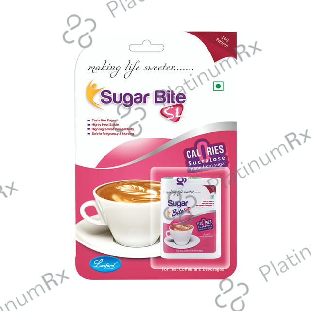 Sugar Bite SL 0 Calories Sucralose Made from Sugar Pellets 100 pellets