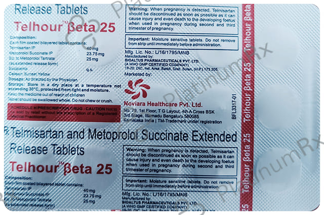 Telhour Beta 25/40mg Tablet 15s