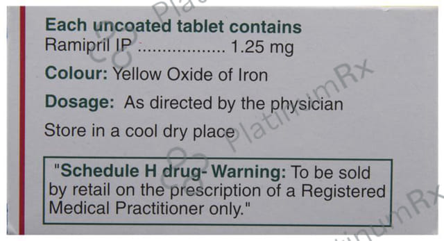 Ramipres 1.25mg Tablet 10s