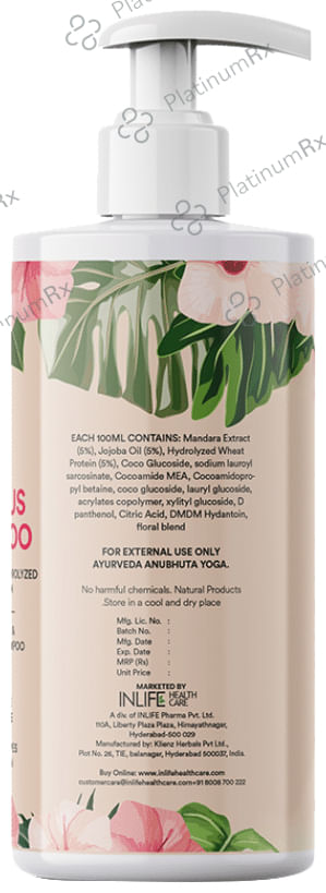 Inlife Hibiscus with Jojoba Oil & Hydrolyzed Wheat Protein Shampoo