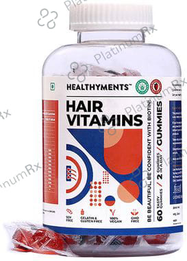 Healthyments Hair Vitamins Gummies Strawberry