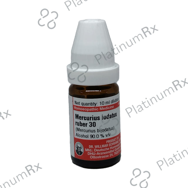 Dr Willmar Schwabe Germany Mercurius Iodatus Ruber (Mercurius Bijodatus) Dilution 30