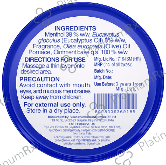 Vaporin Cold Rub Balm 5 Balm