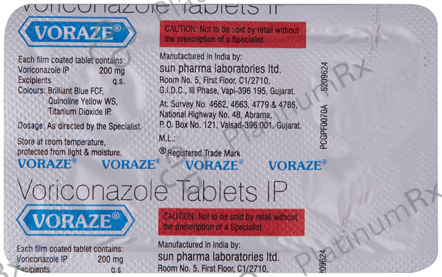 Voraze 200mg Tablet 4s