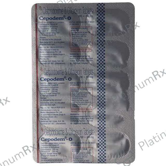 Cepodem O 200/200mg Tablet 10s