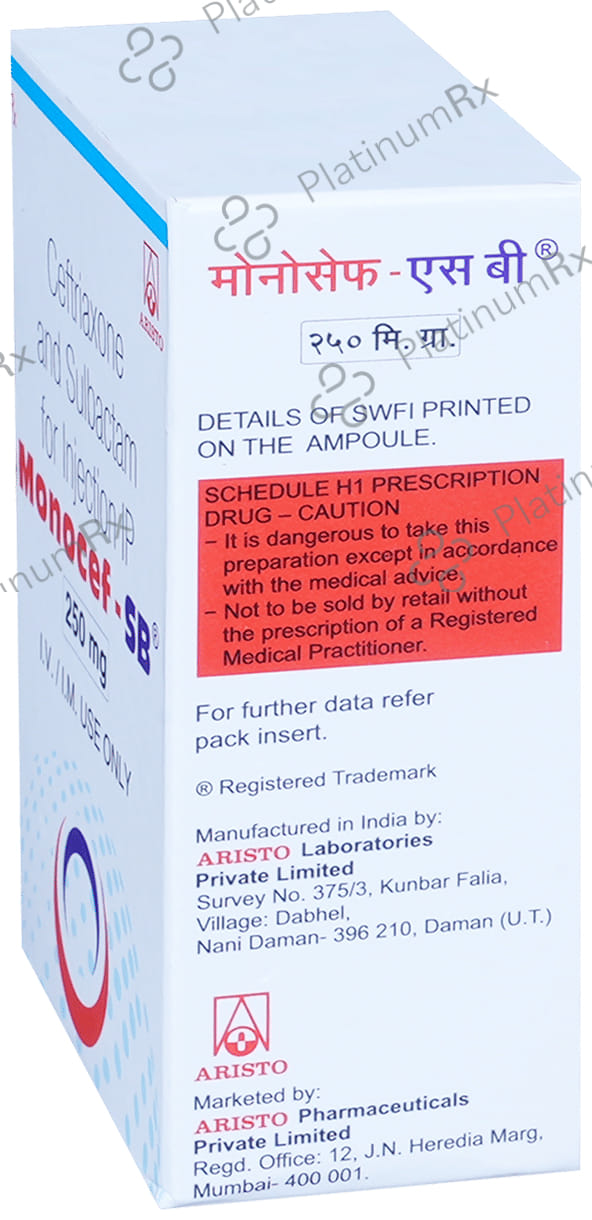 Monocef SB 250/125mg Injection 1s