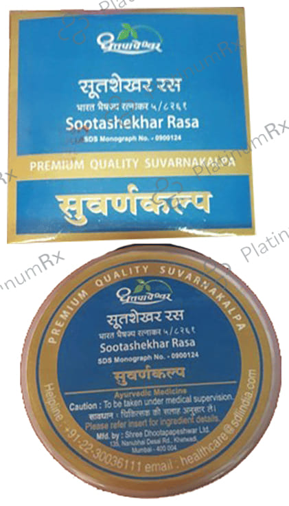 Dhootapapeshwar Sootashekhar Rasa Premium Quality Suvarnakalpa 30s