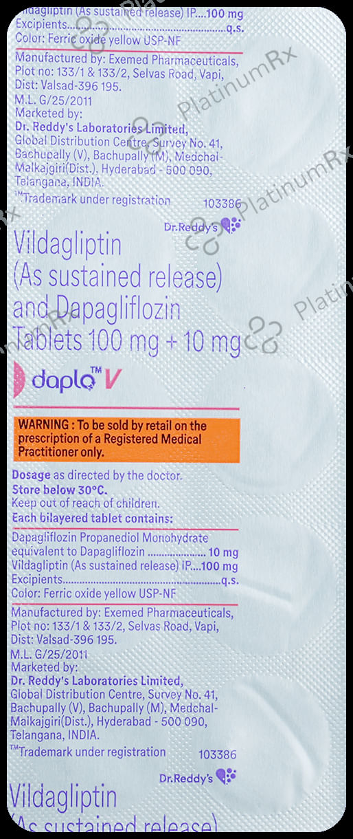 Daplo V 10/100mg Tablet SR 10s