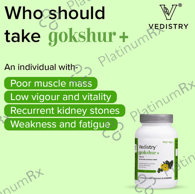 Vedistry Gokshur+ Tablet for Energy & Stamina Booster