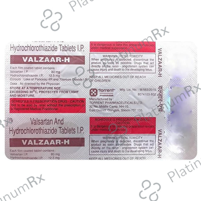 Valzaar H 12.5/80mg Tablet 10s