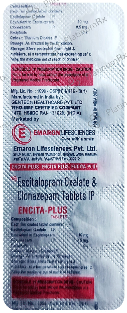 Encita Plus 0.5/10mg Tablet 10s