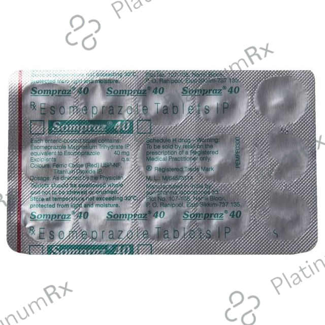 Sompraz 40mg Tablet 15s
