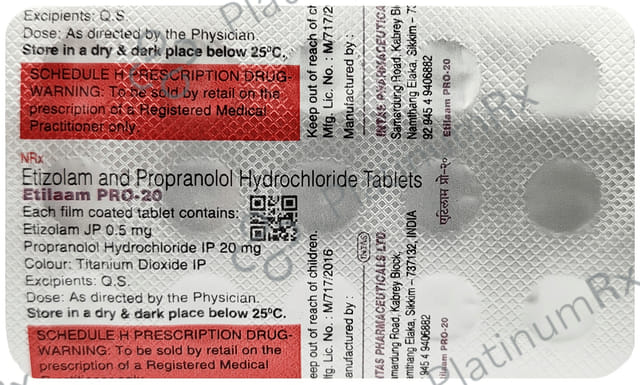 Etilaam Pro 20mg Tablet 15s