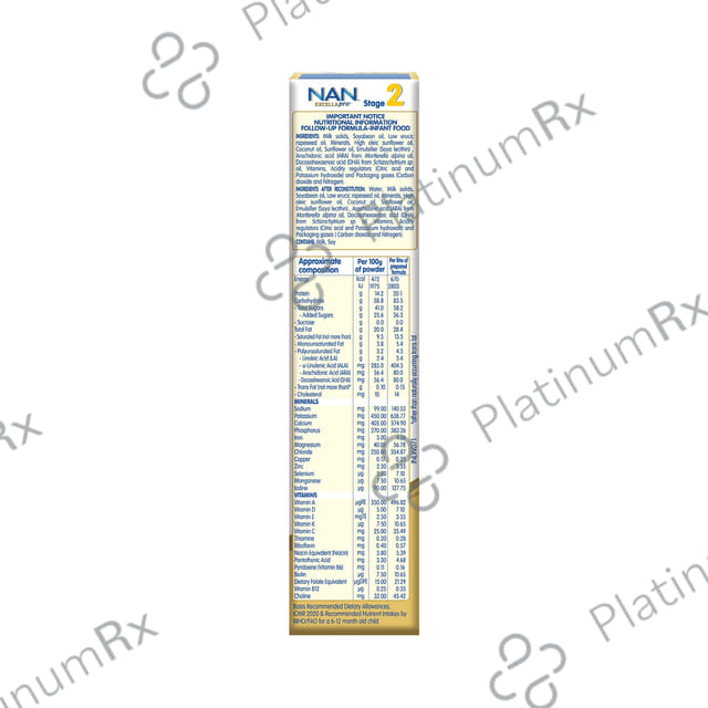 Nestle Nan Excellapro 2 Follow-Up Formula with Vitamins, DHA, ARA, Calcium & Iron - Powder